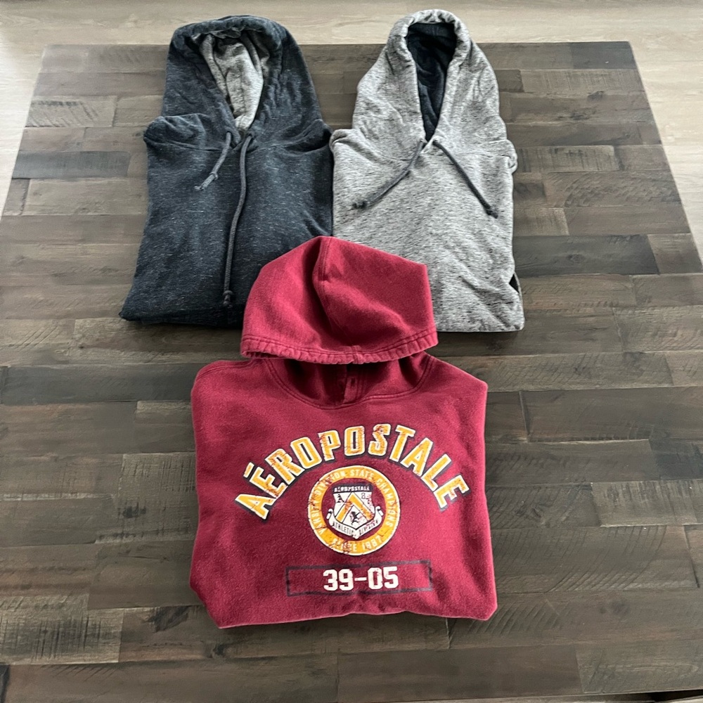 MENS AMERICAN EAGLE AEROPOSTALE HOODIES MEDIUM
